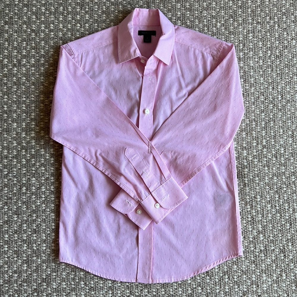 Tommy Hilfiger Pink Button Down Shirt Boys size 8